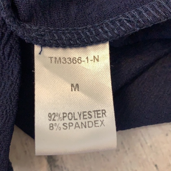 THML Nanette Texture Knit Fit & Flare Navy Dress - Picture 14 of 14